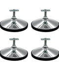 Adjustable Game Table Leveling Feet Set Of 4 With Threaded Posts And Securing Caps Custom Height For Each Corner Wide Stable Base