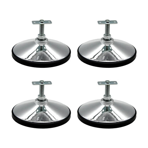 Adjustable Game Table Leveling Feet Set Of 4 With Threaded Posts And Securing Caps Custom Height For Each Corner Wide Stable Base