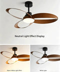 YPDJVLTI Ceiling Fans Lights 42-52Inch Ceiling Lamp showcasing neutral, warm yellow, and white light effects.