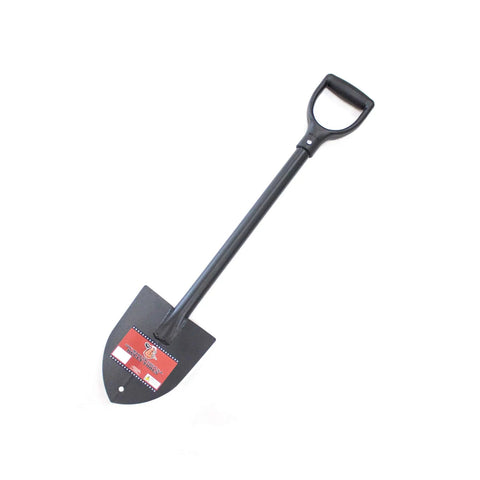 14 Gauge Round Point Trunk Shovel With Poly D Grip Handle For Camping Cars And Outdoor Gear Compact Portable Heavy Duty Steel Shovel Built Tough