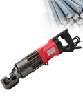 Portable Electric Rebar Bender And Cutter For Steel Bars 4 To 20mm Hydraulic Hand Held Tool, showing a close-up of cutting head.