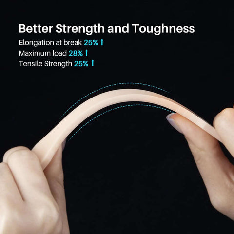 Demonstration of flexibility illustrating Water Washable Resin 2.0 For 405nm UV Curing, showing increased strength and toughness.