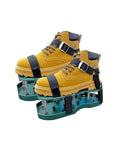 Double Layer Grass Aerator Shoes For Lawn Care With Adjustable Straps Spiked Sandals Gardening Tool For Soil Loosening