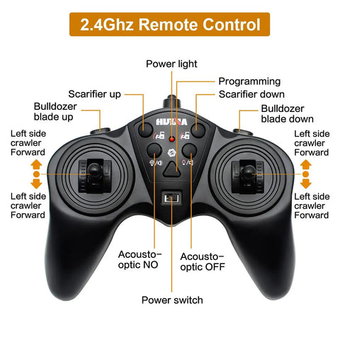 Remote control for 11 Channel Remote Control Bulldozer Toy With Lights And Sound 1/16 Scale Front Loader Dozer 2.4GHz RC Vehicle