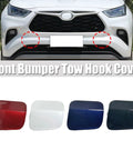 Toyota Highlander Front Bumper Tow Hook Hole Eye Cover Cap Pair 2020 2021 2022 2023 Red 52128-0E933 52127-0E930 Replacement Parts
