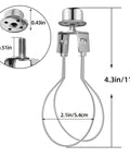 Clip On Lampshade Adapter With Finial Included Durable Metal Lamp Shade Holder For Clip On Light Bulbs Silver Finish