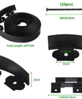 No Dig Garden Edging Border Kit 20 Ft Long 2 Inch Tall Plastic Lawn Edge With 20 Stakes And Connectors for landscaping
