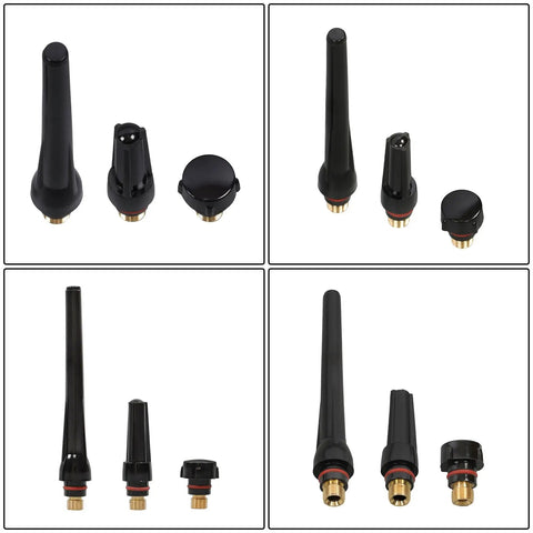 Pro Grade TIG Welding Torch Kit With Alumina Nozzle Collets And Stubby Gas Lens Fittings for WP17 WP18 WP26 components