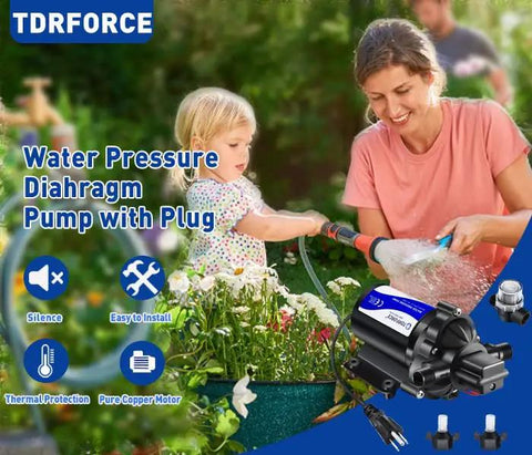 110V Fresh Water Pump That Works Like A Dream 4GPM 45PSI Self Priming Booster Transfer On Demand used in gardening.
