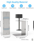 Anti-Theft Doorbell Mount for Eufy E340 Security Video Doorbell No-Drill Installation with dimensions and screwdriver shown.