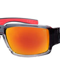 Floating Safety Glasses For Men 2 Tone Crystal Frame Red Mirror Lenses With Non Slip Foam Padding ANSI Z87 Plus Compliant