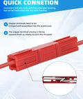 Heavy Duty Quick Swap Battery Connector Assortment Kit 108 Pcs showing red connector housing and copper terminals assembly.