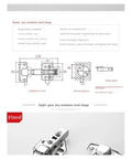 10 Pack Stainless Steel Hydraulic Hinge Set With Thickened Dampers For Cabinets And Furniture Soft Close Buffer Hinges Built Tough, Smooth Quiet Opening, Heavy Duty Kitchen And Home Cabinet Hardware diagram and specifications.