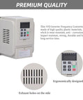 110V VFD Inverter 1500W for Motors from Single Phase to Three Phase with controls and exhaust holes, premium quality
