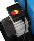 Close-up of the motor and control switch of Heavy Duty 750W 1HP Woodworking Dust Collector With 550CFM Airflow.