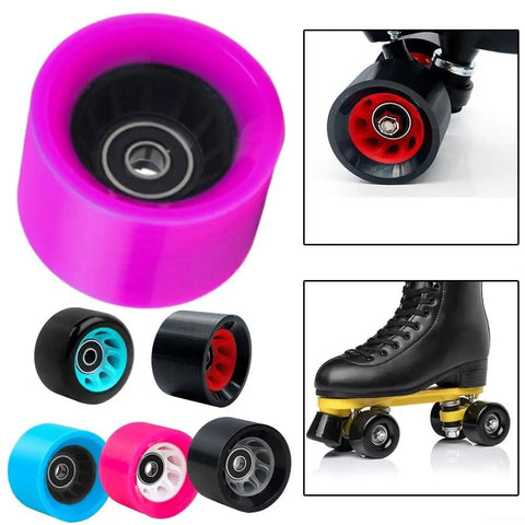 8 Pack PU Roller Skate Wheels 58x39mm For Double Row Quad Skates Replacement Wheels 82A 90A 92A 95A colors and wheel setup