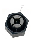 Top view of 1/4-Inch Collet And Nut Replacement Kit Two Pack For Power Tools, 6.35mm Shank, durable steel, precise fit.