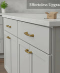 Yellow Zinc Alloy Cabinet Pulls for Kitchen Cabinets Wardrobes and Drawers Retro Hardware Handles with Screws on white cabinets