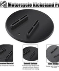 Rugged Kickstand Plate Pad For Heavy Cruiser Motorcycles, Universal Floor Protector Keeps Your Ride Upright On Grass, Dirt, Gravel