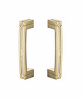 Gold Crystal Cabinet Pulls For Kitchen And Bathroom, 3.8 Inch Hole Centers, Zinc Alloy With Czech Crystals, Modern Bling Cabinet Hardware