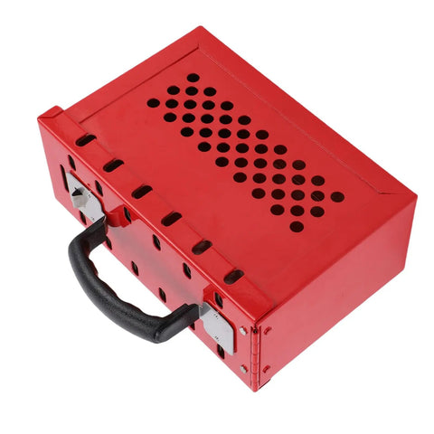 Heavy Duty Portable Group Lockout Box With 12 Piece Padlocks And 24 Keys Built Like A Tank For Industrial Sites Keeping Crew Safe And Gear Locked Down Tight Always