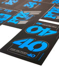 Heritage Decal Kit For Fox Forks And Shocks Dope Look Colorful Durable Sticker Set showing '40' decals for FOX 40 forks.