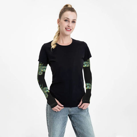 Fresh Steampunk Dragonfly Cooling Arm Sleeves With Thumbhole Grip And UV Protection For Adults Crafted From Lightweight Ice Silk To Keep You Chill And Shaded On Scorching Summer Days While Blocking UV Rays In Dope Bohemian Style