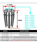 Premium AA Grade Spring ER11 Collet Chuck For Engraving And CNC Machining With High Precision 0.008mm Runout dimensions shown 11.5mm and 18mm.