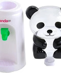 Cute Panda Water Dispenser Mini Desktop Cooler Two And A Half Liter Portable Desk Hydration Station for Kids Room or Office White