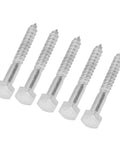 Premium 304 Stainless Steel Half Thread Hex Lag Screws Self Tapping For Wood Carpentry And Outdoor Roof Components Built To Last Beefy Weather Ready M6 And M8 Sizes 50mm To 150mm 25 Pieces Per Pack