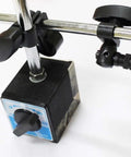 Magnetic Machine Base For Dial And Digital Indicators 9 Inch Height With On Off Switch Adjustable Pivot Arm Stable Compact Metal Stand, black