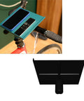 Image of Indoor Bike Trainer Tray With Adjustable Handlebar Mount holding phone on exercise bike, showing sleek ABS design.