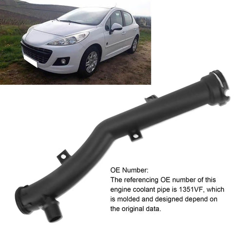 Water Coolant Hose Engine Curved Radiator Flange Pipe PP Material OE 1351VF beside a compatible car model