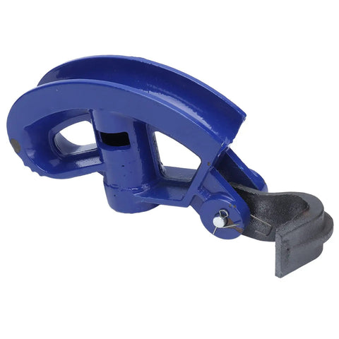 Heavy Duty C45 Steel Manual Pipe Bender Fits 1/2 To 3/4 Inch Tubing And Conduit with blue finish for precise bending.