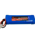 7.2V 3800mAh NiMH RC Battery 6 Cell With Tamiya Connector for Cars Trucks Truggies Tanks Planes Boats, blue casing, red and black wires