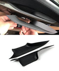 BMW 7 Series F01 F02 Door Pull Handle Cover Inserts Upgrade Kit For Sticky Wood Trim Replacement No Fuss DIY Fix Durable Interior Door Handle Trim Covers Keeps Cabin Classic Look, black ABS+PC, 2 pcs