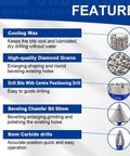 Tile Diamond Drill Bits Kit For Porcelain And Ceramic Tile 16 Piece Hole Saw Set features and specifications overview.