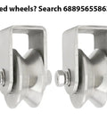 Sliding Gate Guide Roller With Stainless Steel Bracket 4 Inch Wheel White Color Heavy Duty Gate Hardware 1 Pair front view