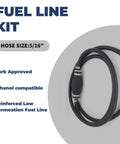 Five Sixteenth Inch Inner Diameter Marine Boat Fuel Line With Connector Assembly, 7.5 Feet Long, Replacement Fuel Line For Outboard Motors