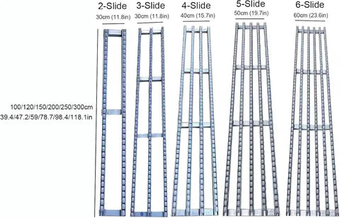 No Sweat Gravity Roller Conveyor For Barreled Water Transport Smooth Unloading Slide Pulley Belt For Commercial Trucks And Warehouse Jobs Get It Done Fast, featuring various slide sizes and frames.