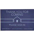 Open House Guest Sign In Book And Realtor Tent Cards Set 2 Pack Navy Blue 8.5 By 11 Real Estate Agent Supplies For Open Houses