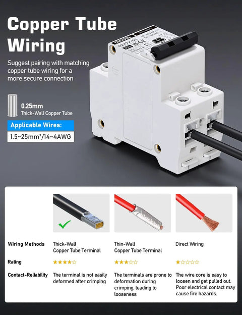 30 Amp Two Pole Solar Disconnect Switch With DIN Rail Mount For 12V 24V 48V And 400V Systems AC DC Circuit Breaker in use