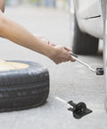Installing Spare Tire Hold Down Bolt Retainer Clamp on car, fits many vehicles, 3.74x1.57x1.37 inch, heavy duty, easy install