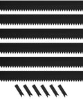Heavy Duty 4 Inch Galvanized Steel Landscape Edging Kit, 6 pack hammer-in border with black powder coated finish for lawns and paths.