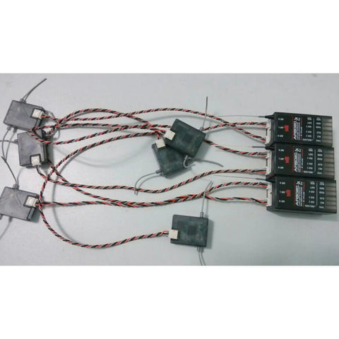 AR9020 9 Channel Receiver with two satellite modules for Spektrum DSMX XPlus systems and digital spread modulation.
