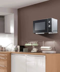 Stainless Steel Microwave Oven Bracket Wall Mount Rack Shelf For Kitchen Space Saving And Tidy Countertops Adjustable Foldable Design
