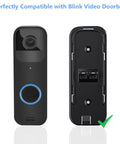 Front and back view of a Blink Video Doorbell, compatible with 2W Solar Panel Charger For Blink Doorbell With USB C 5V Output.