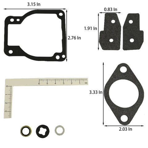 Carburetor Rebuild Kit For Mercury Mariner Outboard Engines 30 40 50 55 60 65 70 75 80 90 HP Fits 100 115 125 HP OEM Style Parts 18 7211 1 1395 811223 3 Pack Replacement gaskets and seals with measurements