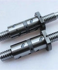 Beefy And Ultra Smooth 750mm Roller Ball Screw Assembly With Roller Nut And Double Nut For CNC Machines, DFU3210 rm3210 Ball Screw, Machined C5 Grade
