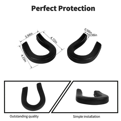 Red Tow Hook Covers For Chevy Silverado And GMC Sierra 2014 2025 Bumper Receiver Cover Rubber Sleeve Trim dimensions
